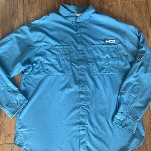 Columbia xl Men's Blue Shirt Long Sleeve PFG
